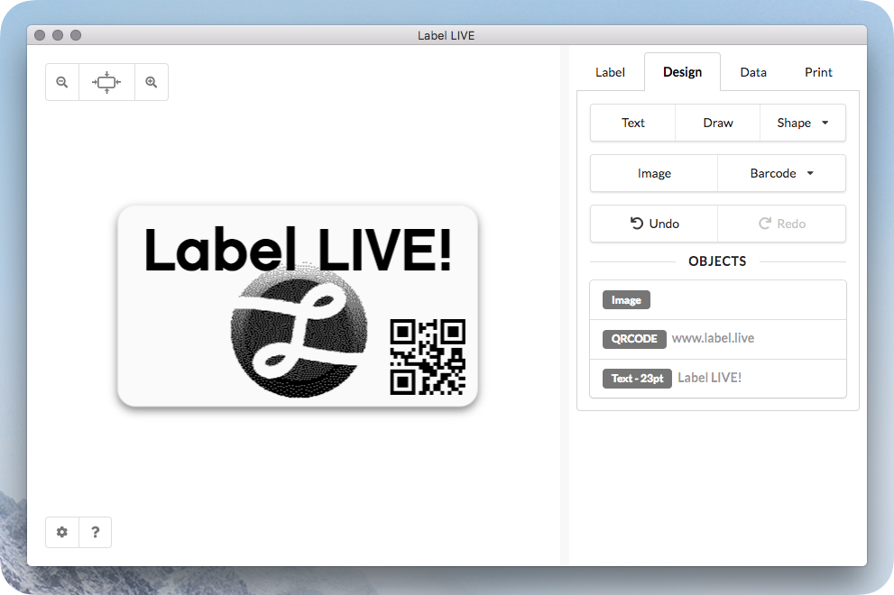 Label LIVE capture d'écran