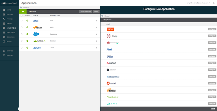 JumpCloud Directory Platform capture d'écran