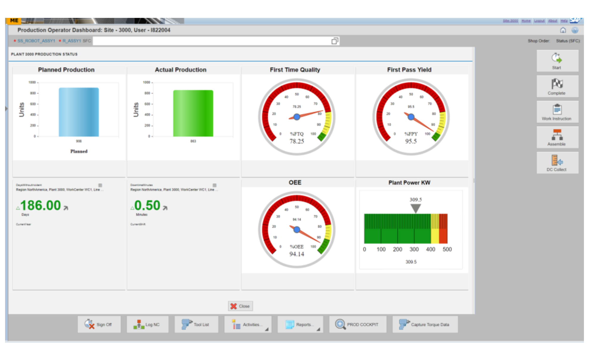 Sap Manufacturing Execution capture d'écran