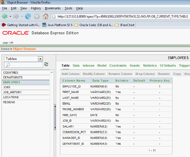 Oracle Database capture d'écran