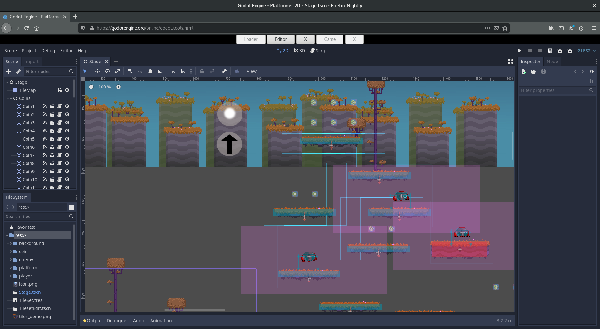 Godot capture d'écran