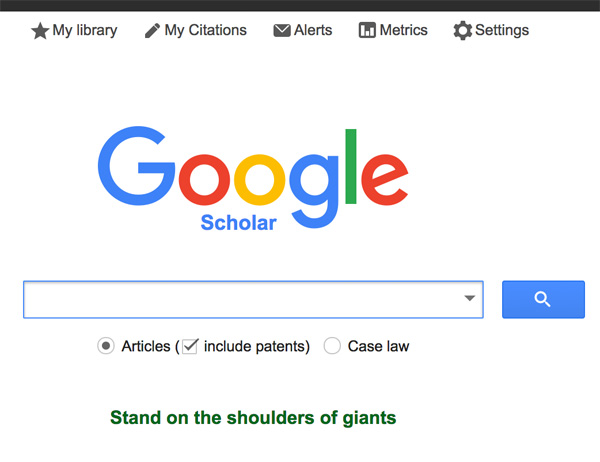 Google Scholar capture d'écran