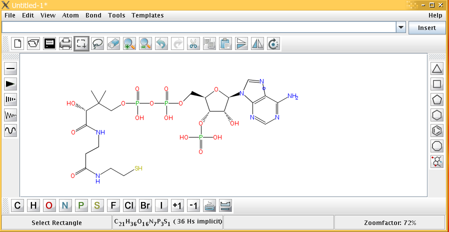 JChempaint capture d'écran