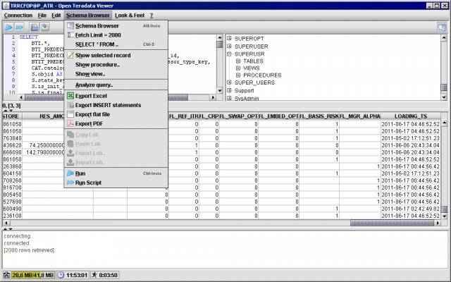 Teradata capture d'écran