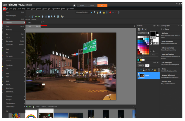 Paintshop Pro capture d'écran