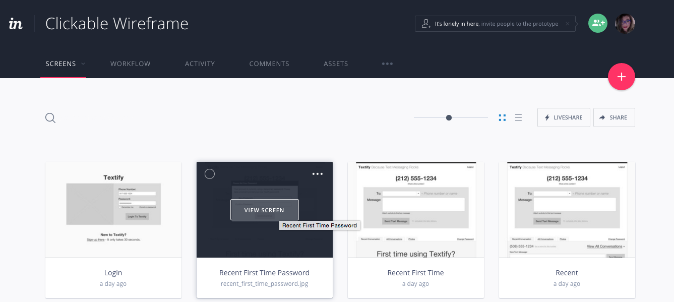 InVision Screenshot