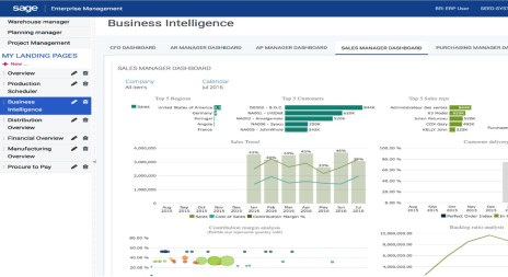 Sage Business Cloud Enterprise Management Screenshot