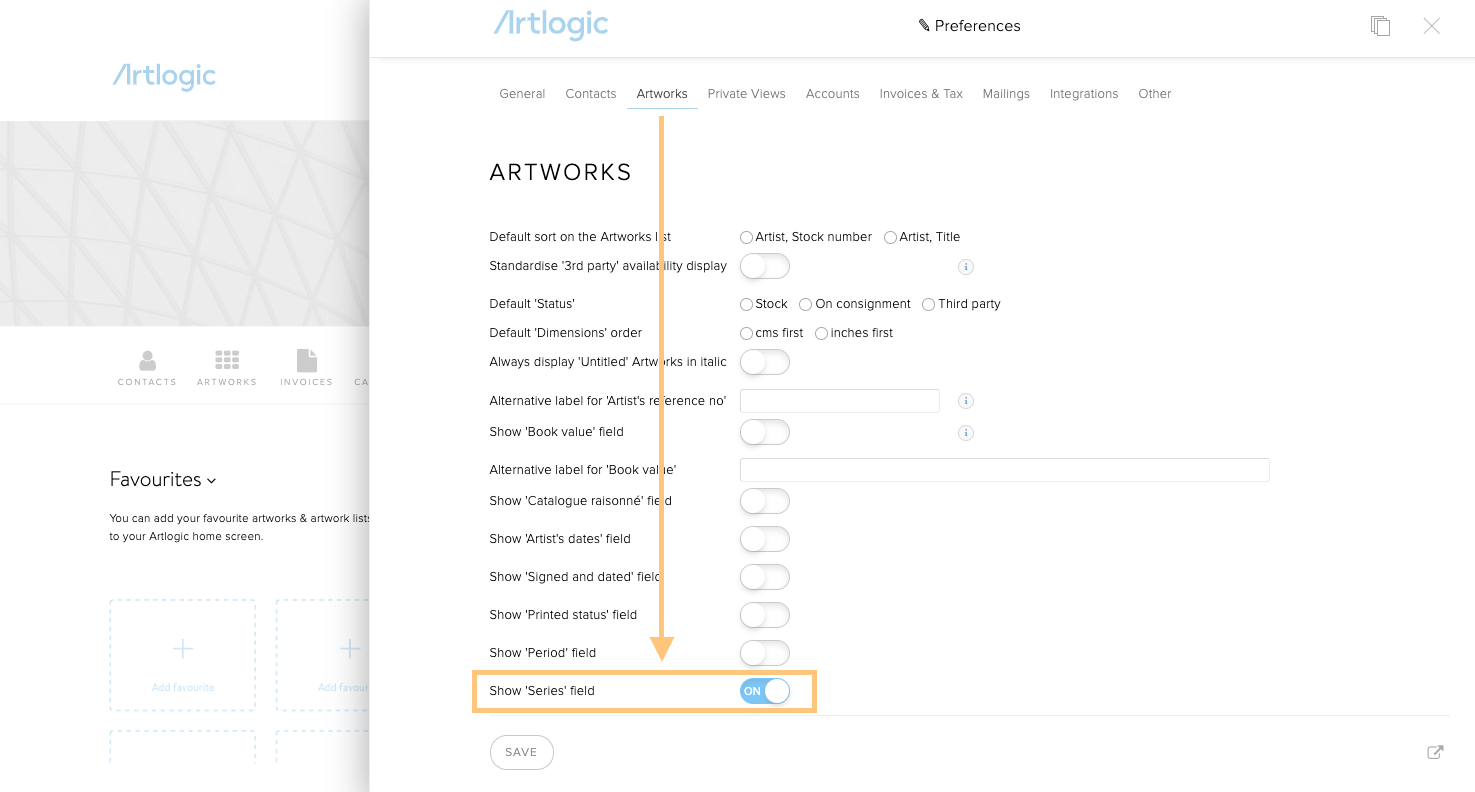 Artlogic capture d'écran