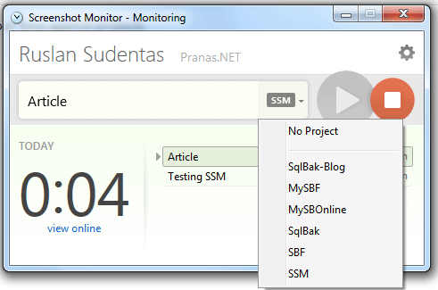 Project Monitor capture d'écran