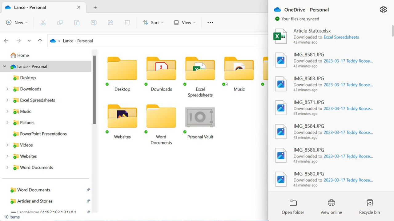 Microsoft OneDrive capture d'écran