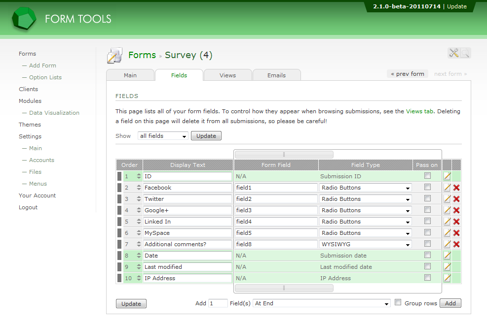 FormTools Screenshot