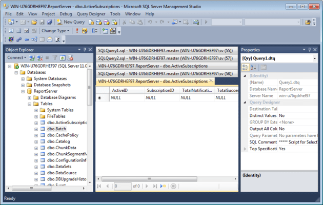 Microsoft SQL Server capture d'écran