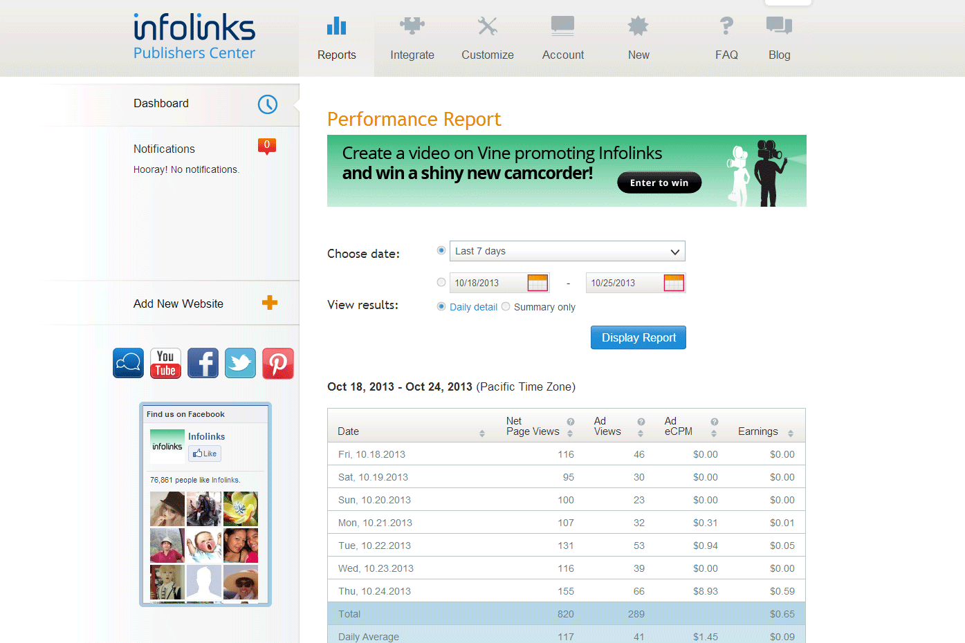 InfoLinks Screenshot