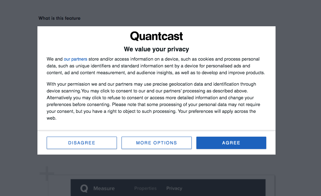 Quantcast Choice capture d'écran