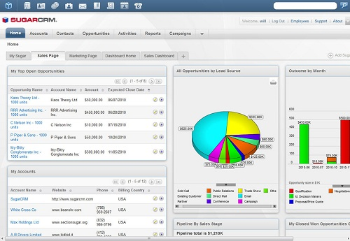 SugarCRM capture d'écran