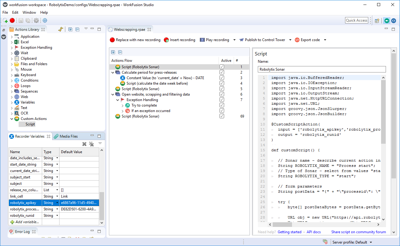 WorkFusion capture d'écran