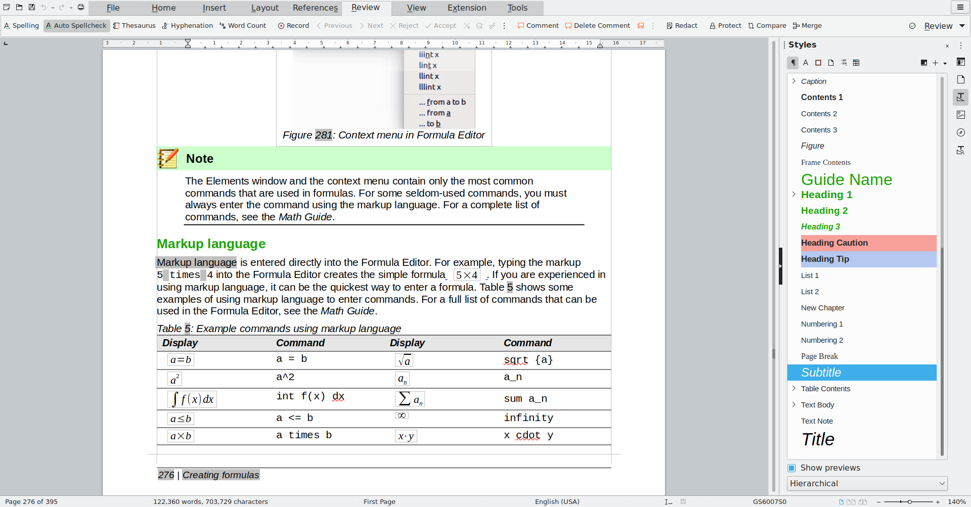 LibreOffice Writer capture d'écran